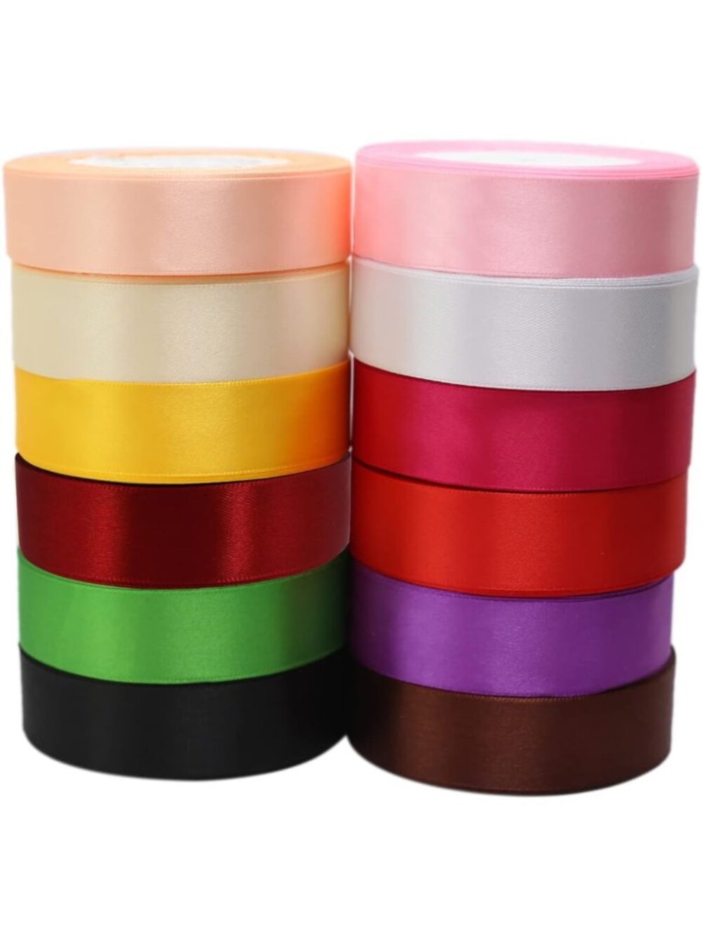 300yd Multi-Color Satin Ribbon for Gift Wrapping, Crafting & DIY Projects